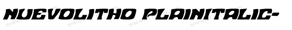 NuevoLitho PlainItalic字体转换